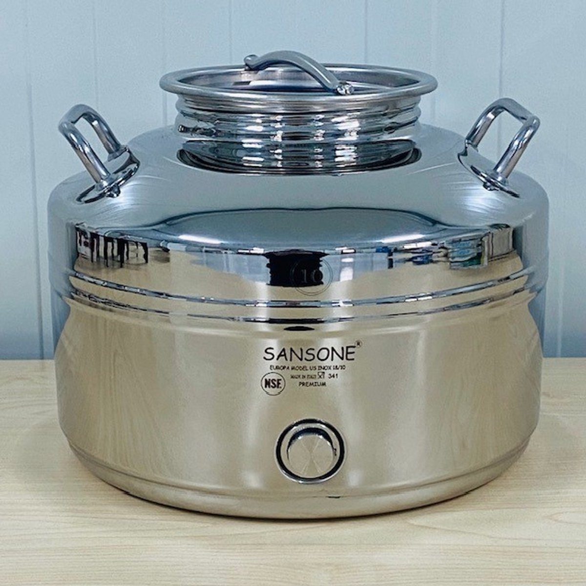 Olijfolievat RVS 10 liter van merk Sansone met Kraan - Olijfolievat - Olijfolie - Sansone