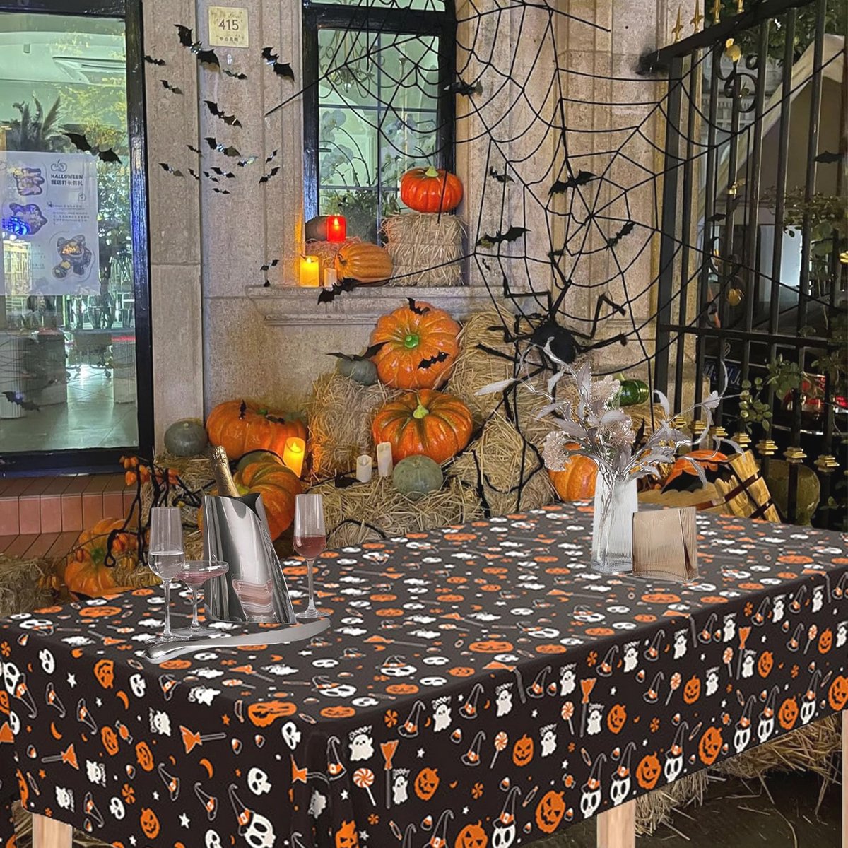 Halloween Tafelkleed 2 Stuks voor Kinderen - 137 x 274 cm