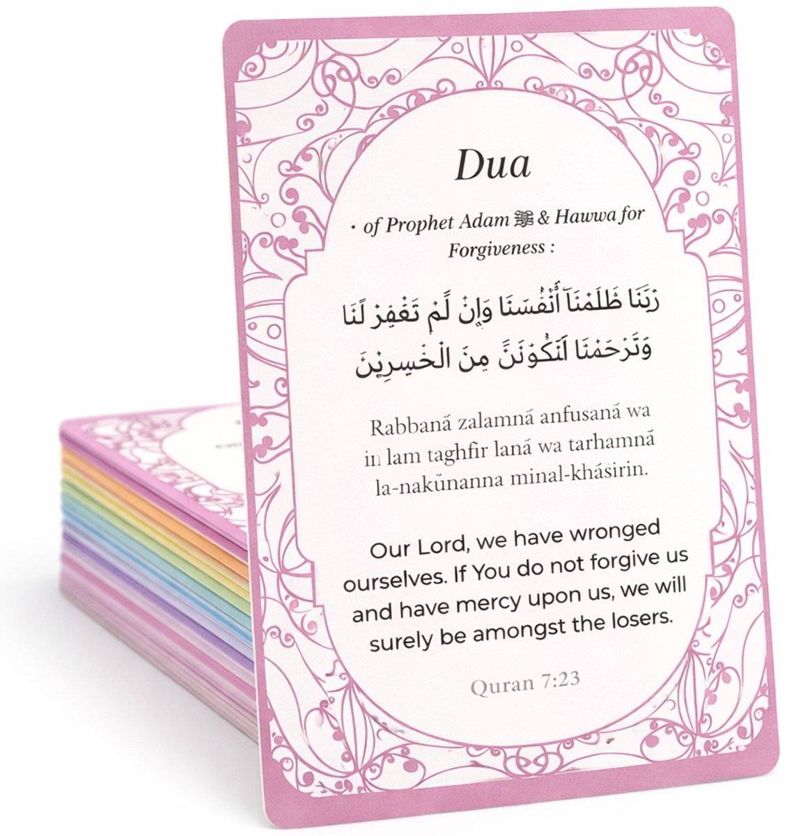 Baraka Treasures Islamitische Dua Kaarten – Gebedskaarten – 40 Stuks – 38 Duas uit de Koran + 2 Blanco – Eid Cadeau – Ramadan Cadeau – Engels