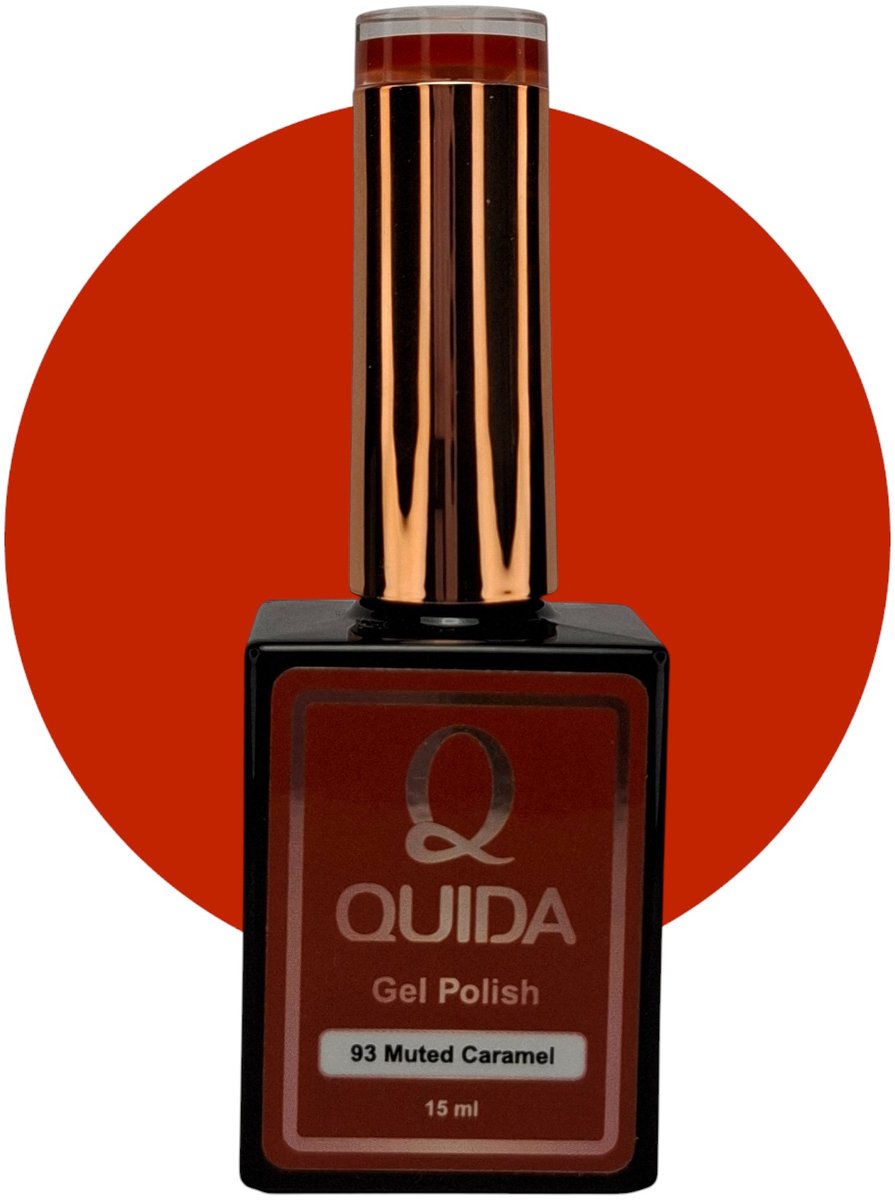 quida gelpolish #93 muted caramel oranje bruin 15ml
