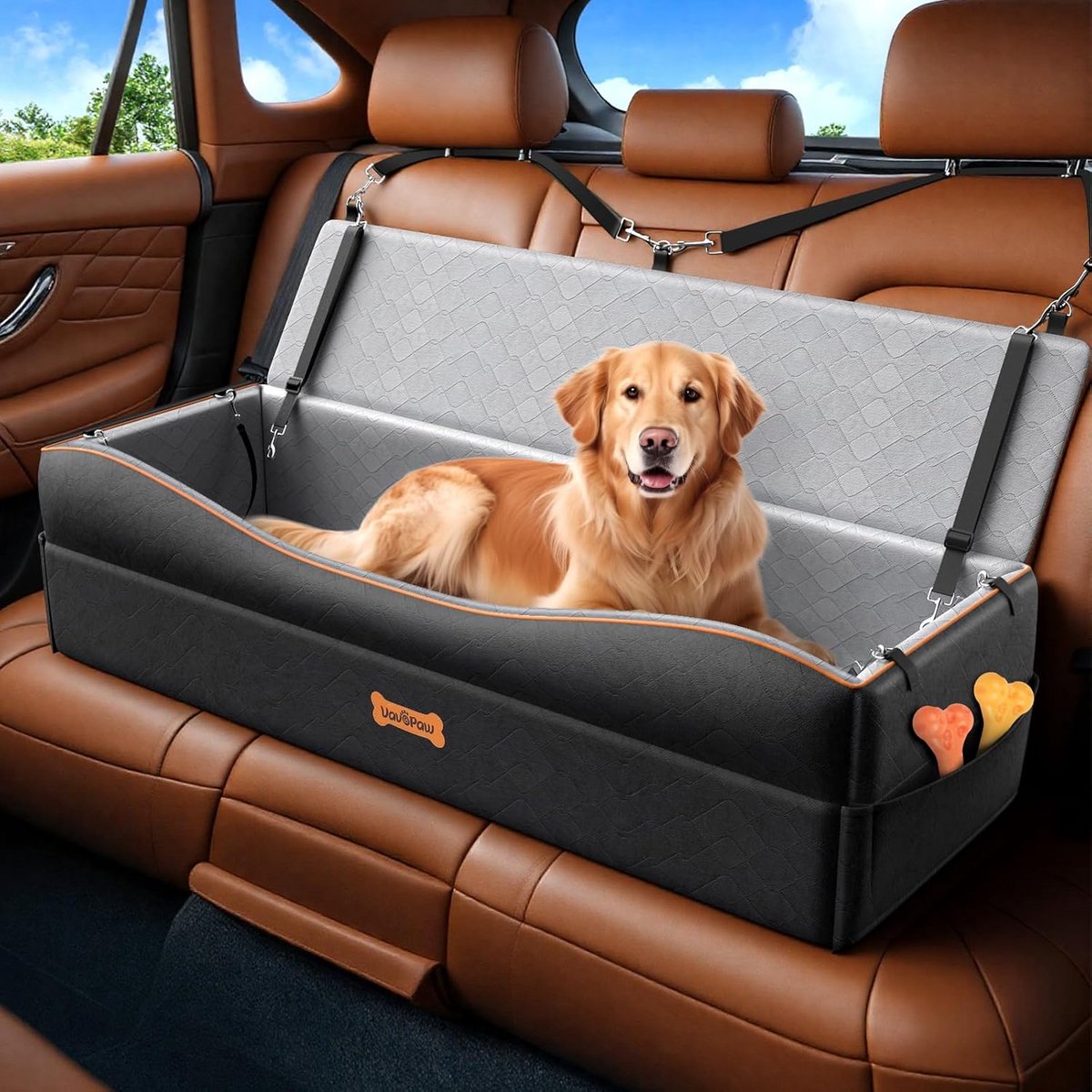 Groot Hond Autostoel XXL - Veilige Verhogingsbank voor Middelgrote en Grote Honden