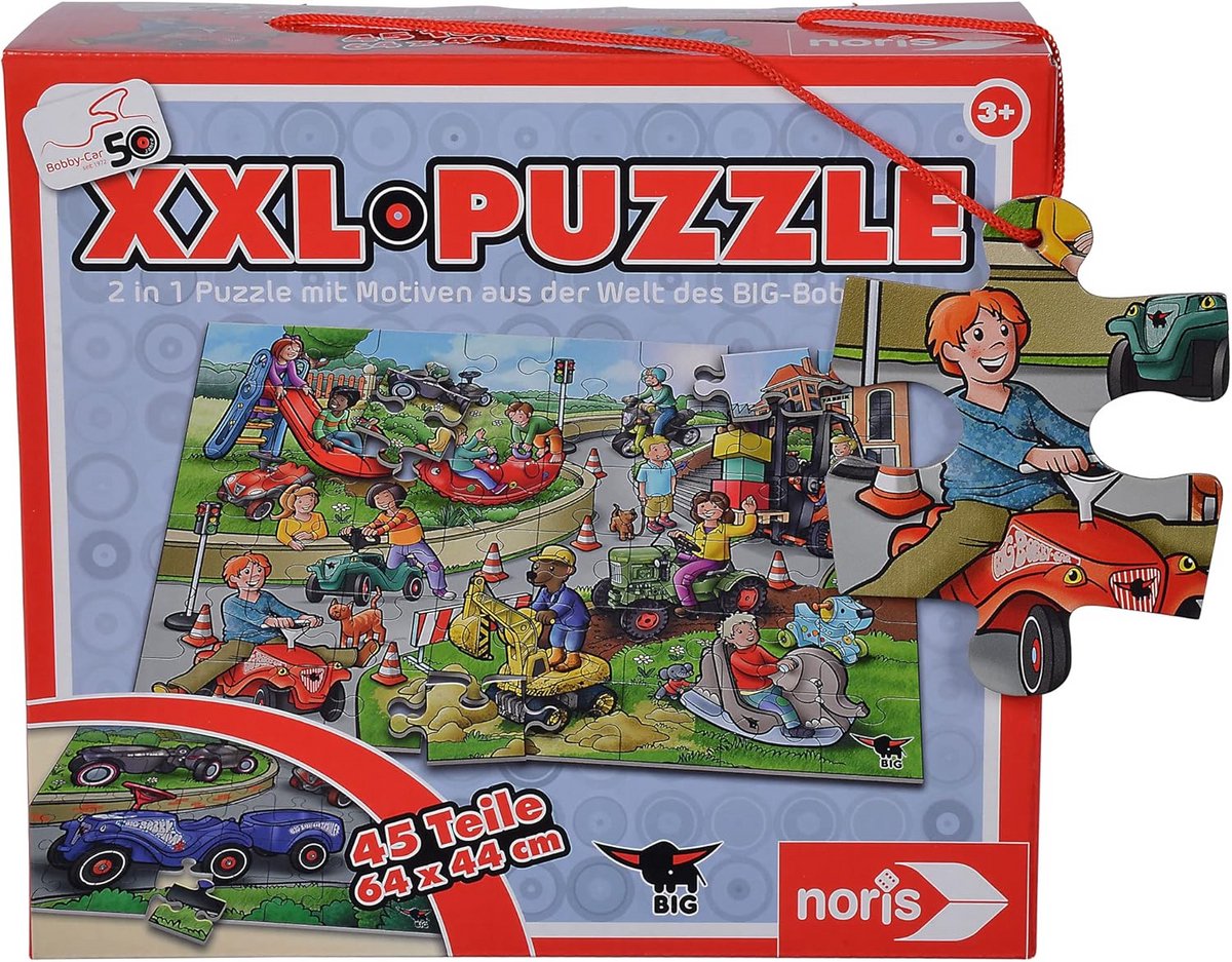 XXL Puzzel 45 Delen met 2 Motieven - 50 Jarig Jubileum - Grote Puzzelstukken voor Kinderen vanaf 3 Jaar (64x44 cm)