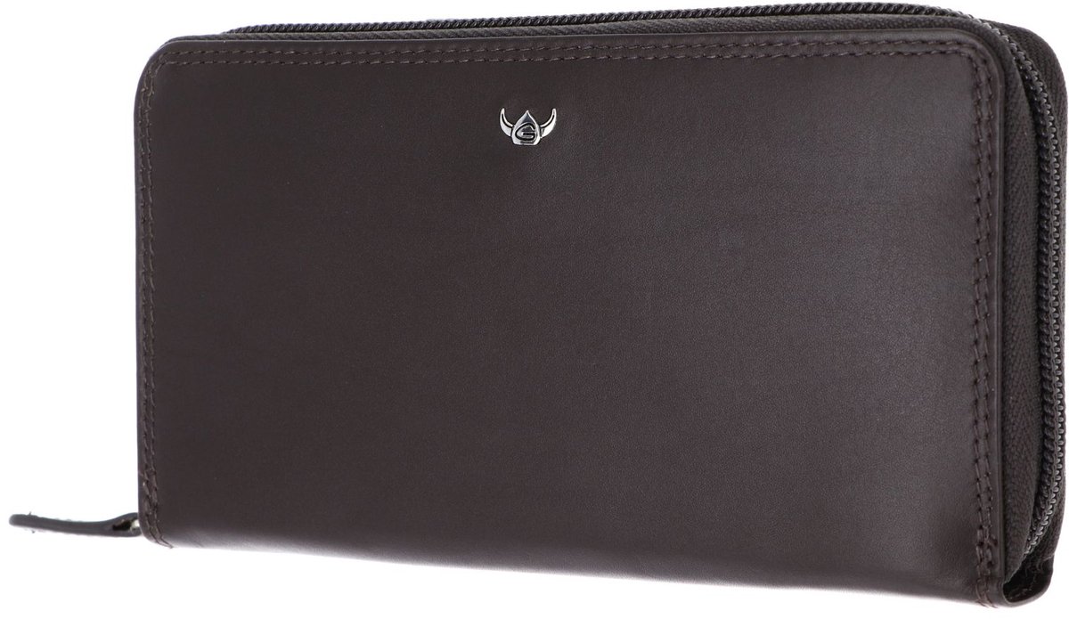 Golden Head Leren portemonnee Polo RFID Protect RV-Damenbörse 2804 Dunkelbraun donkerbruin
