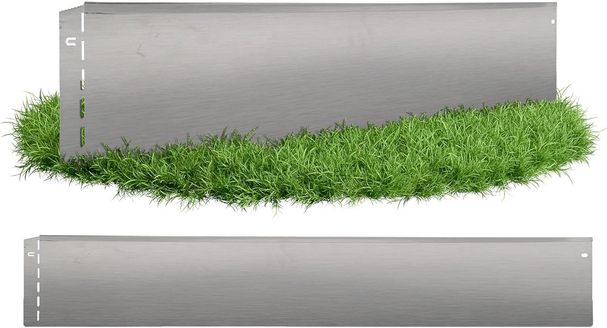 Gazonrand van metaal - thermisch verzinkt - 103 x 20 cm - nuttige lengte 25 m