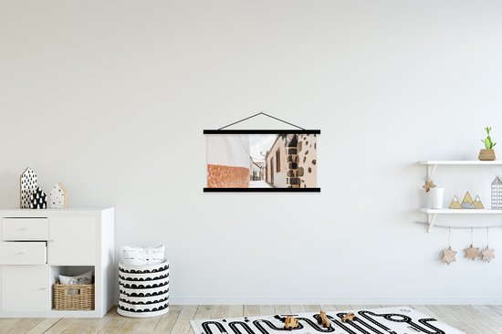 Porte-affiche avec affiche - Affiche scolaire - Été - Maison - Oranje - 90x45 cm - Lattes noires