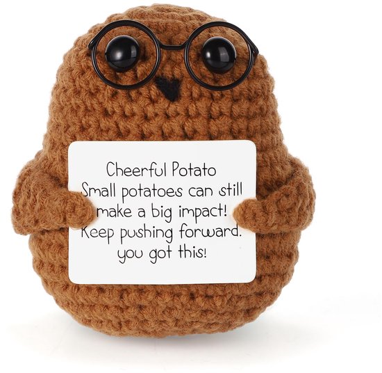 Meanju Abitur Cadeaus Positieve Aardappel, Bachelor Gift ABI 2024 Geschenken, Creatieve Pluche Pluche, Mutmaker Cadeau, Pocket Hug Positief Aardappel Verjaardagscadeau