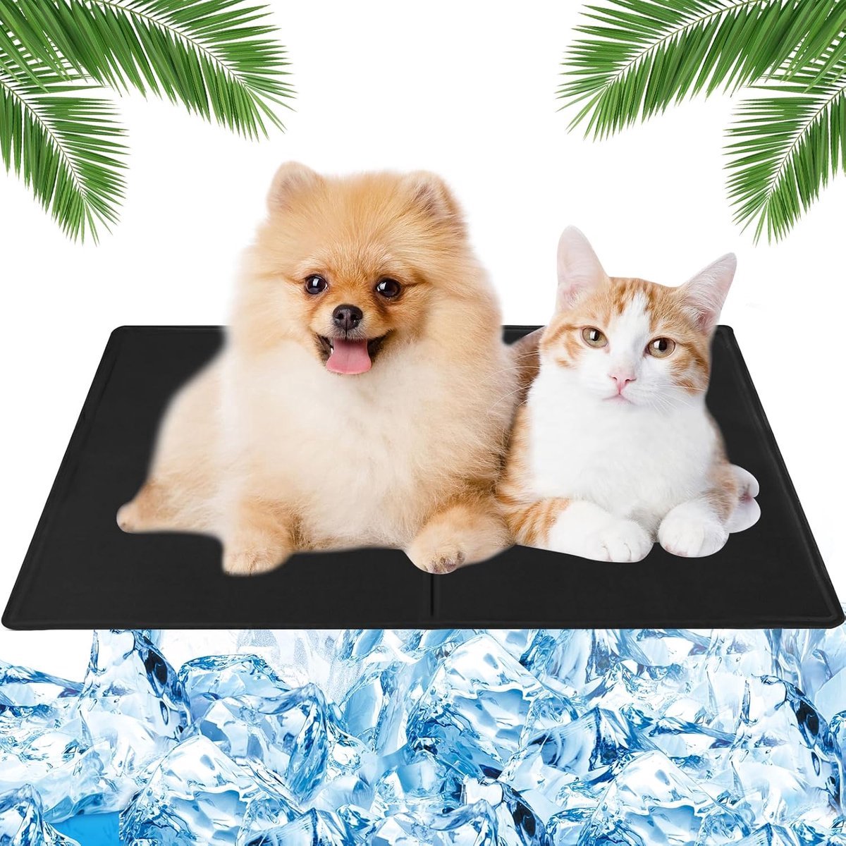 Stunq® Koelende Honden- en Kattenmat – 50x40cm Zwart – Verlaagde Temperatuur voor Comfortabele Rust