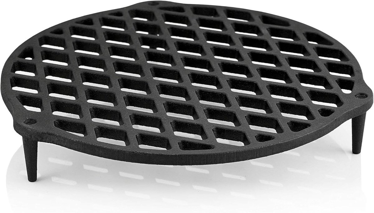 Stunq® Robuust Gietijzeren Kookrooster met Emaille Coating en BBQ Functionaliteit