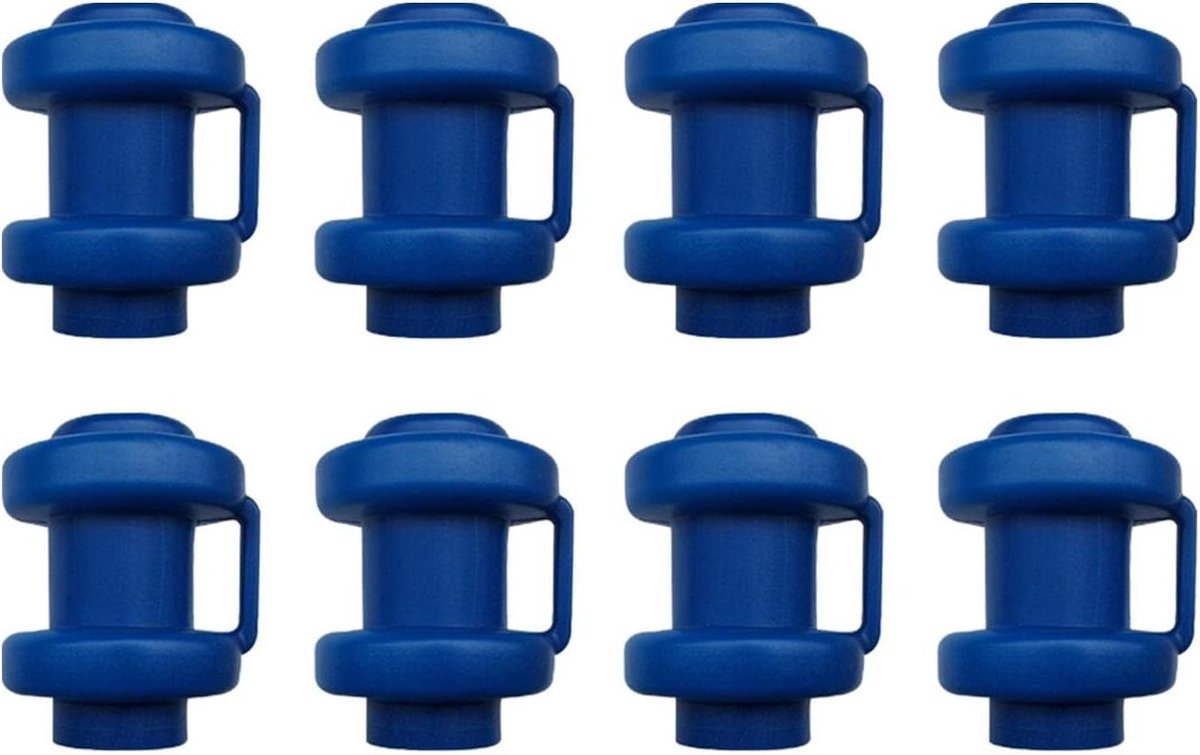 Cosensi - Trampoline eindkappen set van 8 stuks, geschikt voor Dia 25 mm trampoline palen, blauwe eindkappen ter bescherming van net-palen.