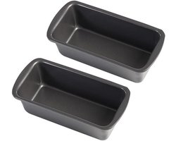 Cosensi - Kleine Broodvorm Set van 2 stuks - Roestvrijstalen, Antiaanbaklaag - Voor Oven en Airfryer - 19 x 9 x 6 cm - Geschikt voor Ninja AF300UK AF400UK