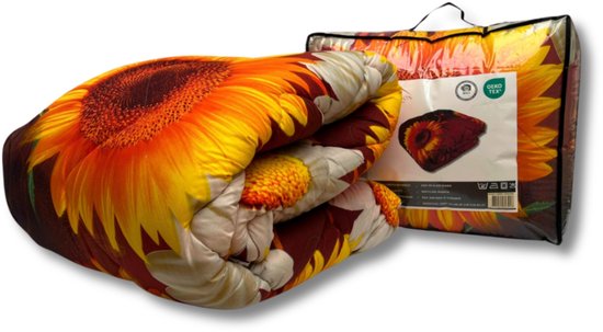 Beau Maison Bedrukt Dekbed - Dekbed Zonder Overtrek - Sunflower - 200 x 200 cm - Hoesloos - 2 in 1 dekbed - Wasbaar van Beau Maison — afbeelding 5