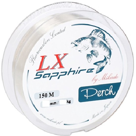 Mikado LX Sapphire Perch - 0.20 mm - 5.70 kg - 150 m - Fluorocarbon Coated Baars & Roofvis Lijn van Merkloos — afbeelding 2
