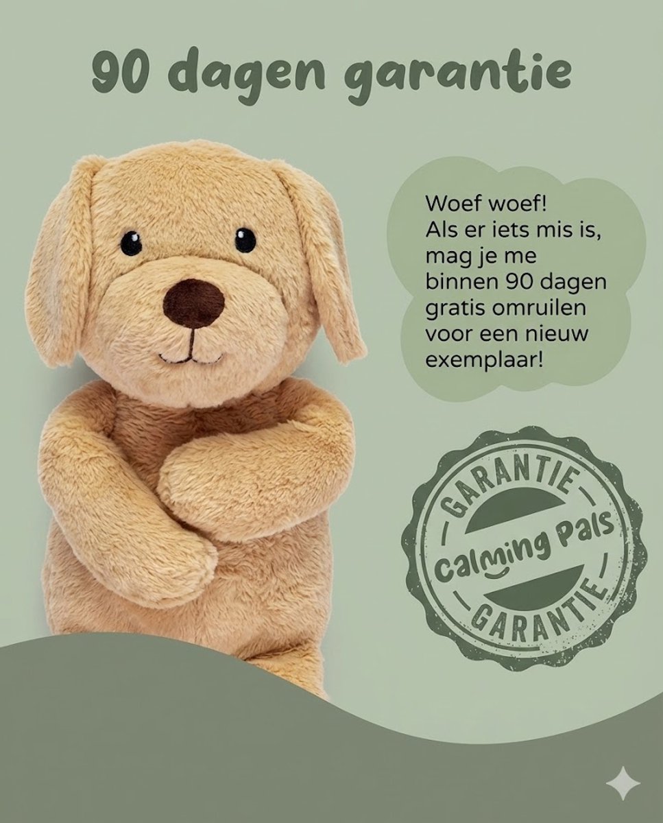 Calming Paws® Verzwaringsknuffel - Puppy - 50cm / 2.3 kg - Verzwaarde Knuffel - Sensorisch Speelgoed - Slaapknuffel voor Kind en Volwassenen — afbeelding 7