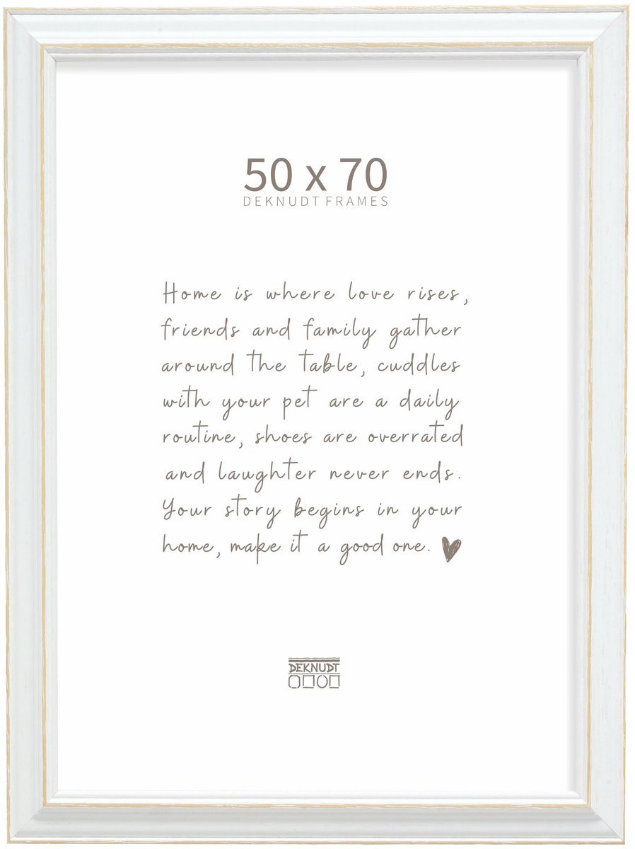 Deknudt Frames fotolijst S221H1 - wit met naturel accent - 50x70 cm