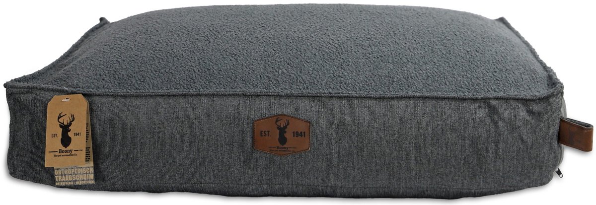 Boony est 1941 premium ligkussen orthopedisch shadow grey 80x60x14cm