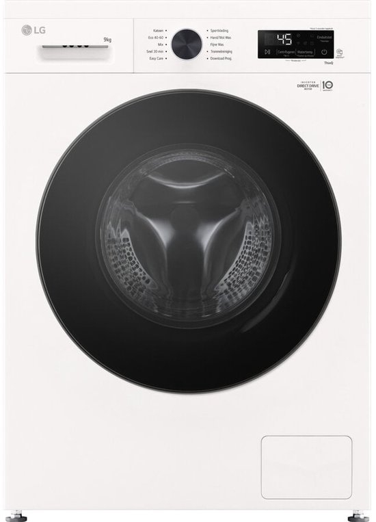 LG W4X1095NWB was‑droogcombinatie 9/5 kg met 6 Motion DD voor betere stofverzorging - Steam verwijdert allergenen en bacteriën - ThinQ slimme bediening. Energieklasse A