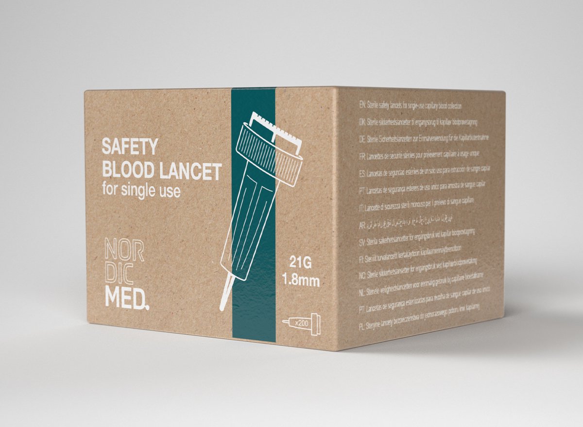 NordicMed Veiligheidslancet 21G x 1,8 mm – comfortabel & betrouwbaar