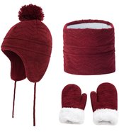 Kindermuts en handschoenen, set 2-in-1, wintersjaal