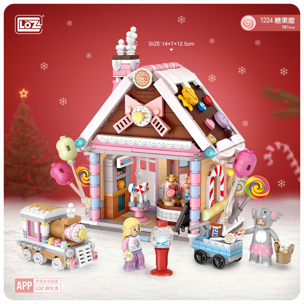 LOZ - Fairy Tale House - Candy house | Mini Block Building Set | Build and Create No. 1224
