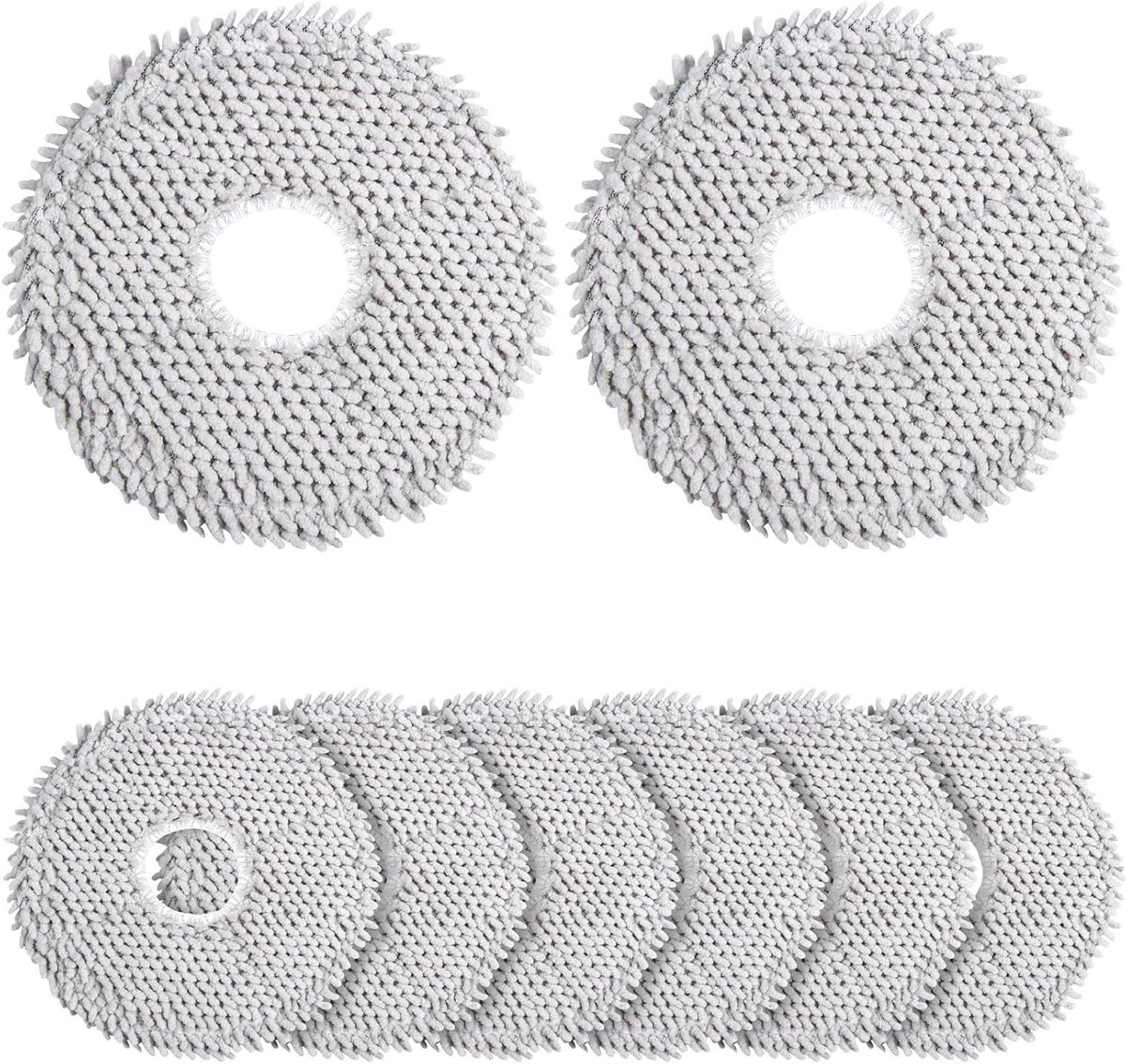 8 stuks microvezel dweildoeken voor robotstofzuiger - natte dweilpads - accessoires - geschikt voor Xiaomi X10+ / X20+ & Dreame L10s Ultra / L10 Ultra / L10s Pro Ultra Heat / X40 Ultra