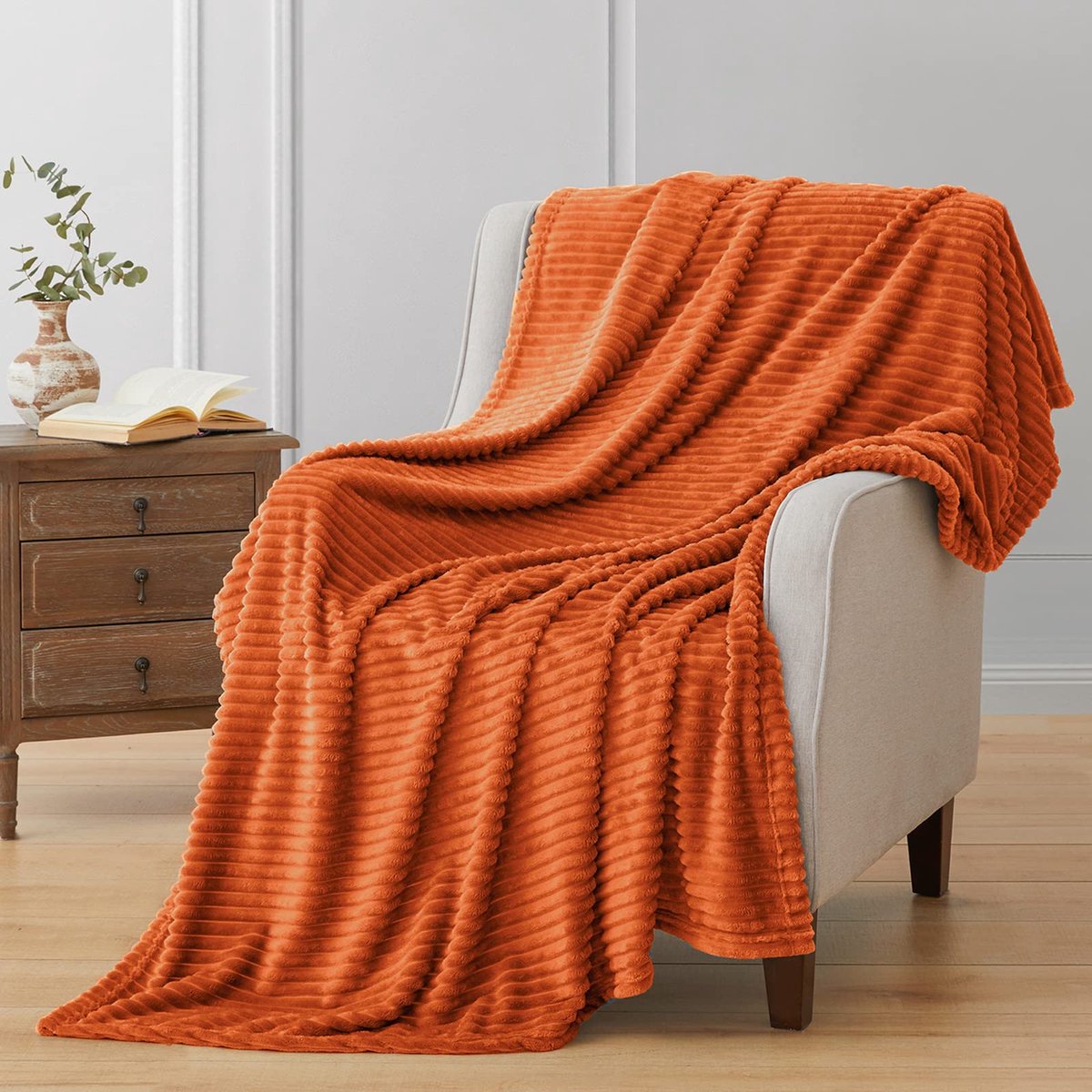 Unyqoos Zachte en warme flanellen oranje plaid voor elk seizoen en interieur