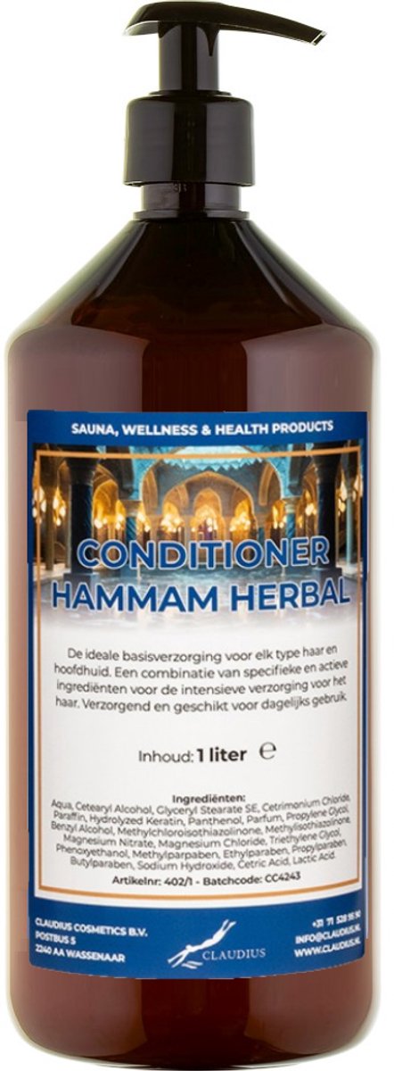 Hairconditioner Hammam Herbal 1 liter met zwarte pomp