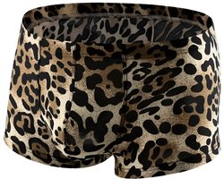Heren Boxershort Luipaardprint - Zwart/Bruin - Sexy Herenondergoed - Maat L | LS163