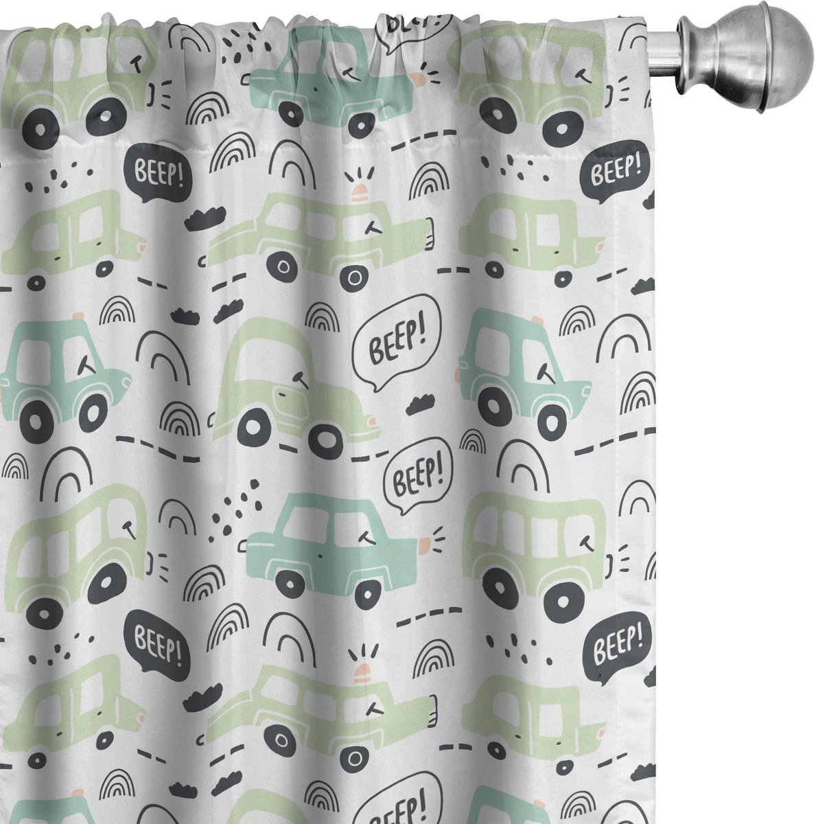 ABAKUHAUS Gordijnen – 2-delige set – 75x175 cm – Microfaser – Halfdonker Dunkelgrau