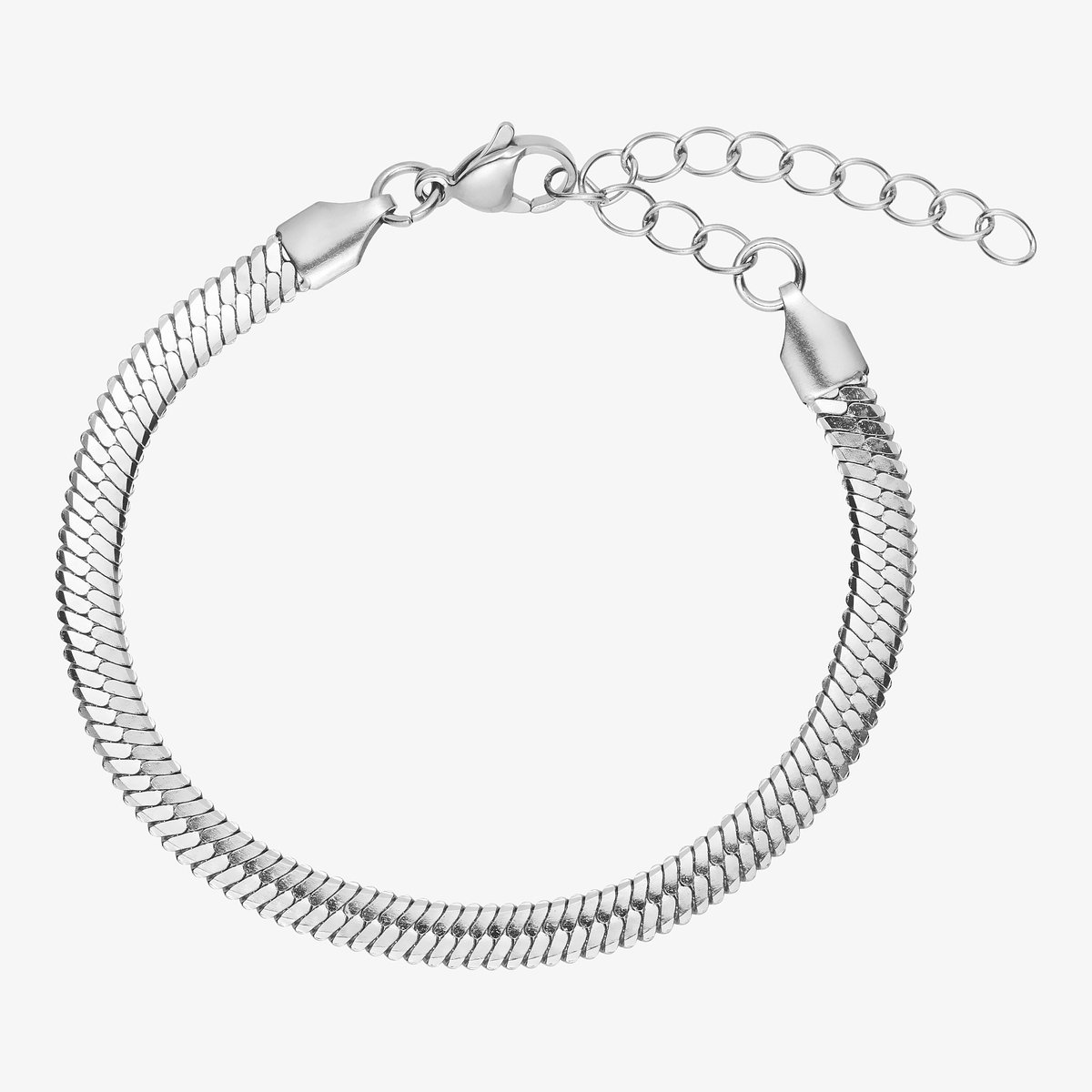 Wolff Jewelry - Kleo - Armband - 5mm - Zilverkleurig - Waterproof - Dames - Cadeau - dochter - vrouw – vriendin – moeder - verjaardag - Trendy