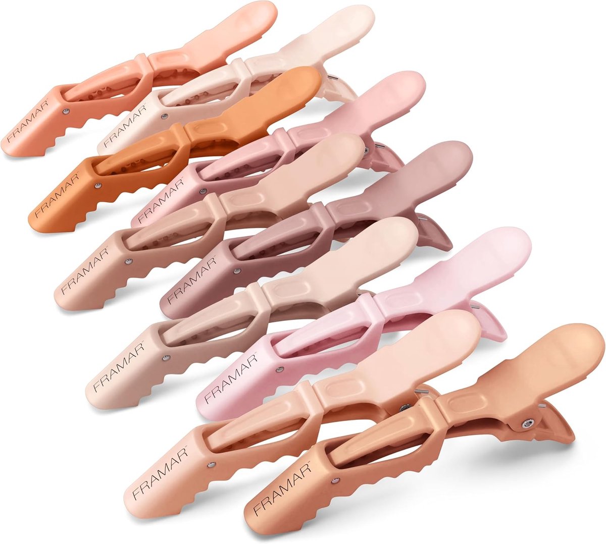 Famanu - Neutrale krokodilklemmen 10 stuks, sectie-clips voor styling/kapper