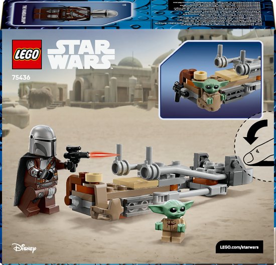 LEGO Star Wars - De Mandalorian en Grogu's Speederbike Bouwpakket voor Kinderen - 75436