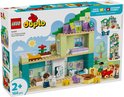 LEGO Duplo 10470 Maison familiale moderne 3-en-1 avec figurines, sur la boîte.
