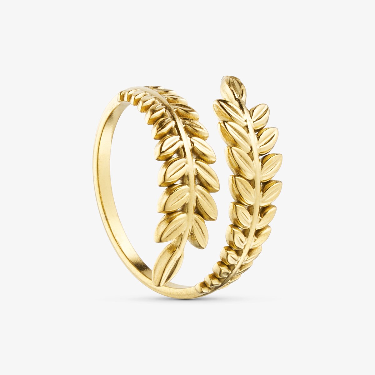 Wolff Jewelry - Vanza - Ring - Gold Plated - Verstelbaar - Hypoallergeen - Minimalistische - Verguld - Goudkleurig - Waterproof - Dames - Cadeau - dochter - vrouw – vriendin – moeder - verjaardag