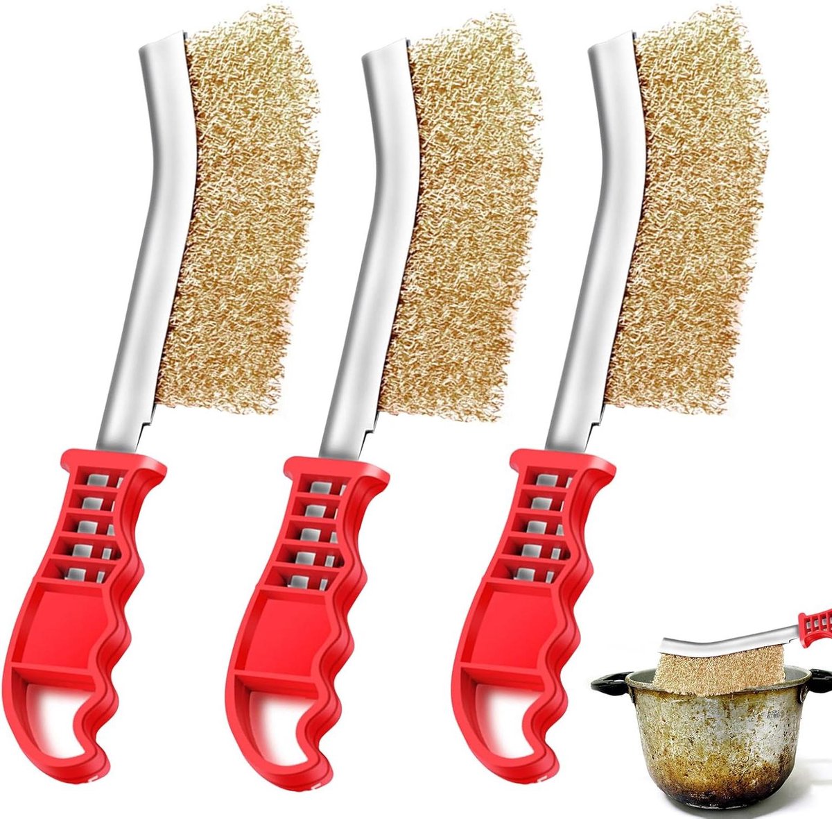Cosensi - Messing Borstel Set voor Grill Reiniging en Onderhoud