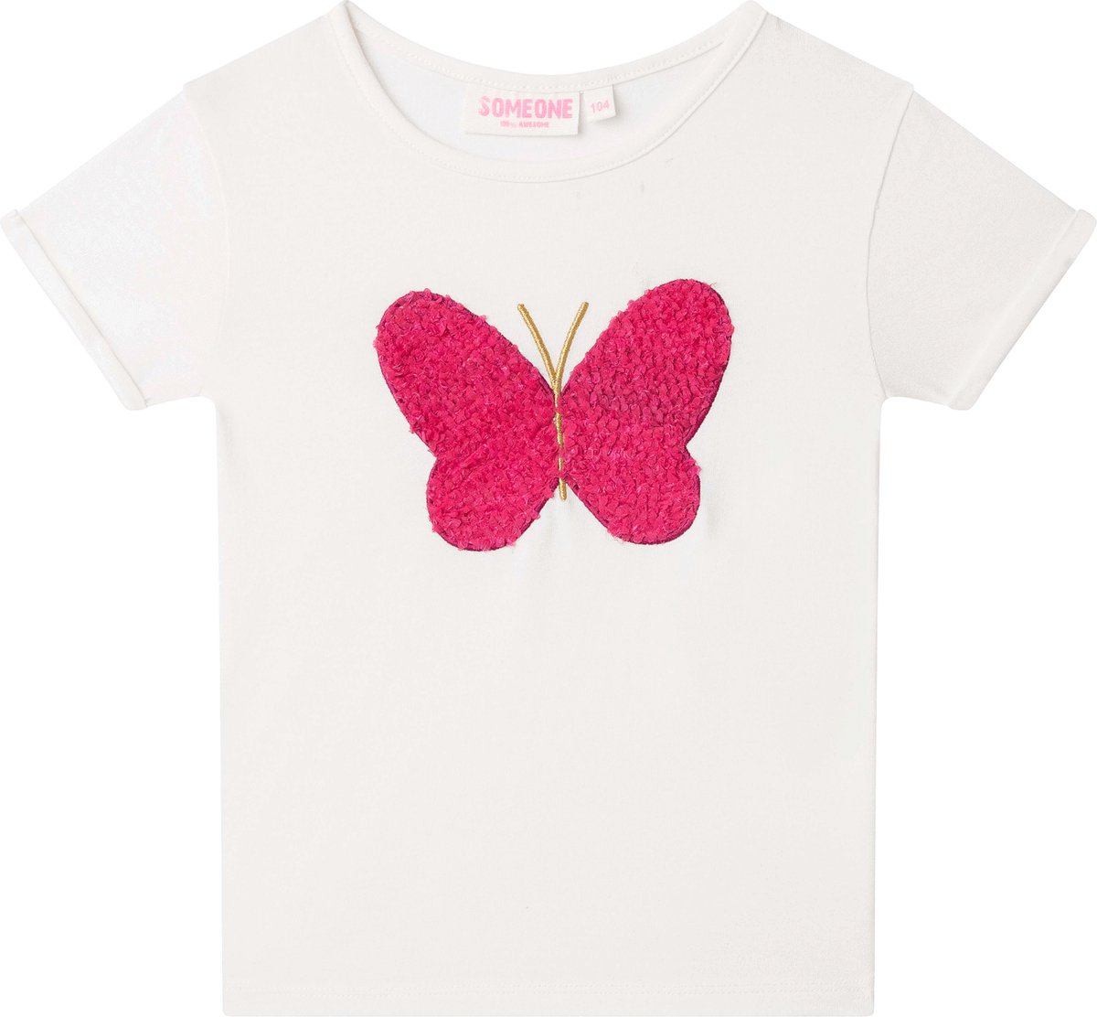 Someone FELICE-SG-02-M Meisjes T-shirt - ECRU