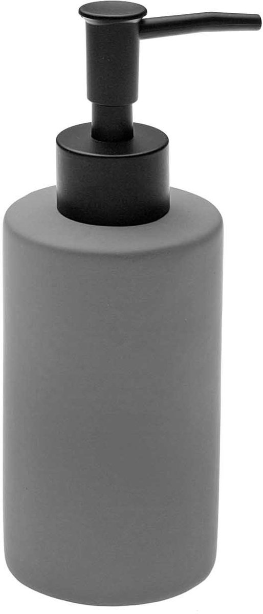 Doodadeals® Zeepdispenser – Modern Chique – Keramieke Zeeppomp – 17,5 cm – Grijs