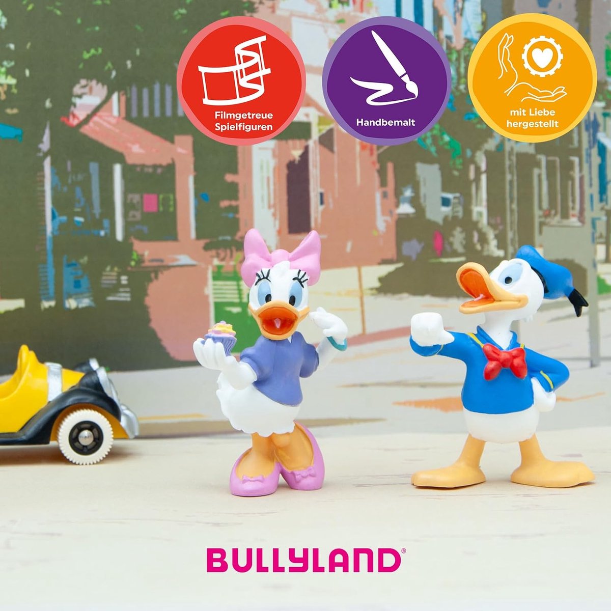 Bullyland 15337 – Speelfiguur Disney met Katrien Duck – levensecht en detailrijk vormgegeven – ideaal als klein cadeautje of vrolijk taartfiguurtje voor kinderen vanaf 3 jaar — afbeelding 4
