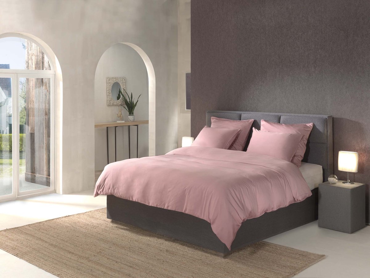 Yellow Dekbedovertrek Bamboo - XL - 260x200/220 cm - Shady Pink