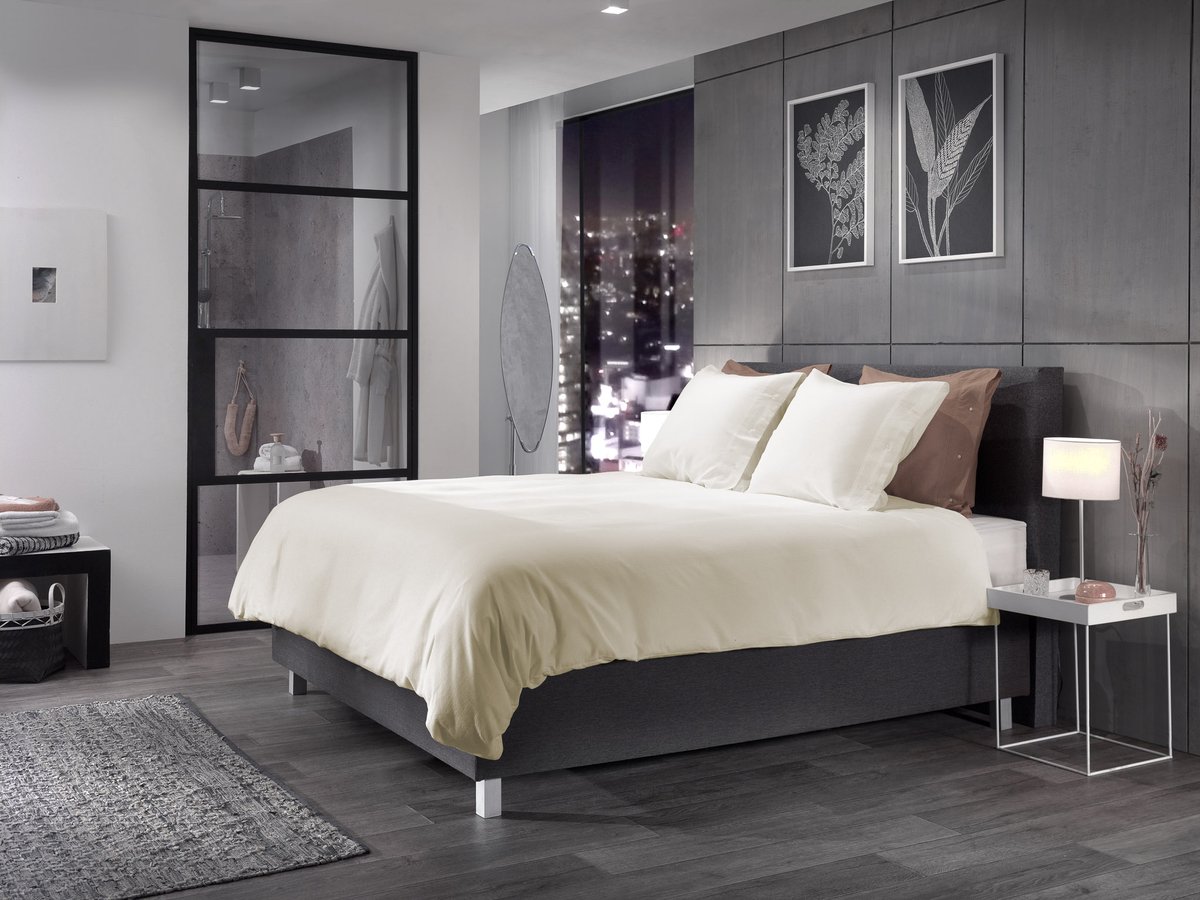 Yellow Dekbedovertrek Cialda - Tweepersoons - 200x200/220 cm - Bone White