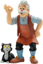 Bullyland 12398 – Speelfiguur Disney Pinokkio met Gepetto – levensecht en detailrijk vormgegeven – ideaal als taartfiguur, verzamelobject of klein cadeautje voor kinderen vanaf 3 jaar