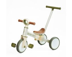 BabyGo® 3-in-1 Driewieler & Loopfiets - Meegroeifiets met Duwstang & Pedalen - Verstelbare Kinderfiets 1 tot 5 Jaar - Origineel Cadeau Kind