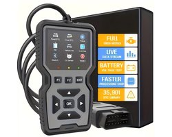 OBD2 Scanner – EOBD Scanner – Auto Uitleesapparatuur – Universeel Diagnoseapparaat met Nederlandse taal – Check Engine Auto Code Lezer – Batterij & O2-sensor Test – Storing Verwijderen – Plug & Play