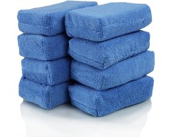 8 Pack Premium Microfiber Applicator Pads - Ultra-Soft Foam Core - Safe for Sealants & Tire Dressings - Interior & Exterior Detailing - For Car, Truck, SUV, RV, Motorcycle