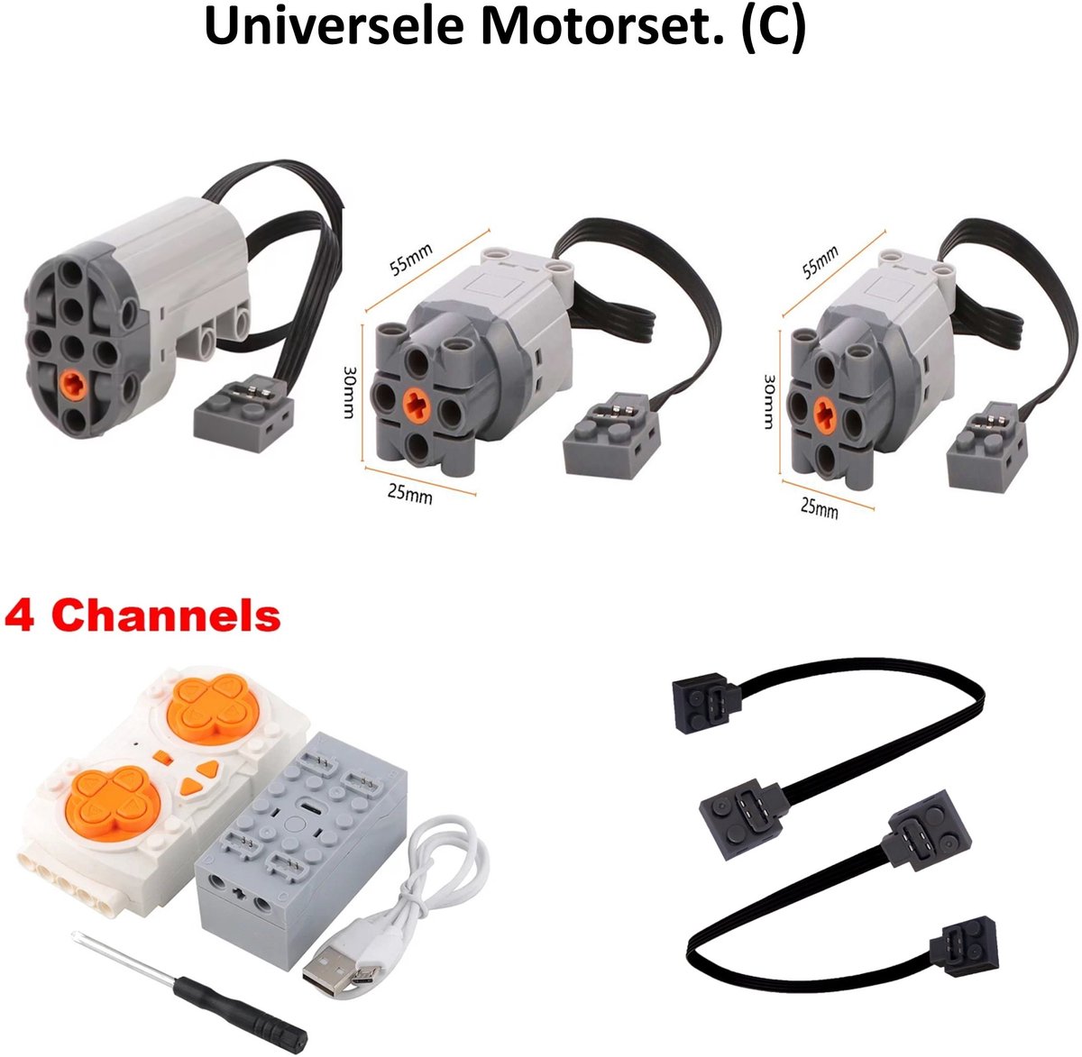 brickparts.nl - Universele Motorset (C) voor - Cada - Mould king - Reobrix - En de rest van de merken?