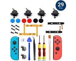 IMENGINE® Luxe 29-in-1 Reparatieset voor Nintendo Switch controllers – Inclusief Slide Rails + SL/SR Flex Kabels – Complete Joy-Con Repair Kit