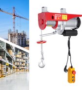 Elektrische Takel - Lier Kraan - Zware Lasten Hefen - Noodstop Functie - 800 kg Capaciteit - Rood