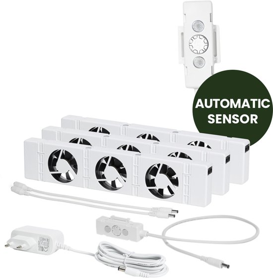 SpeedComfort Radiator Ventilator Trio set - Geschikt voor standaard, smalle en enkelplaats radiatoren en convectoren