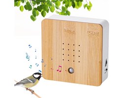 Vogelhuisje Met Geluid - Vogelgeluiden Huisje - Vogel Klankkast - Zwitscherbox voor WC of Badkamer - Natuurlijke Klankkast - Bewegingsdetector - Vogel Tweet - Natuurlijke Klankkast - Muziekbox