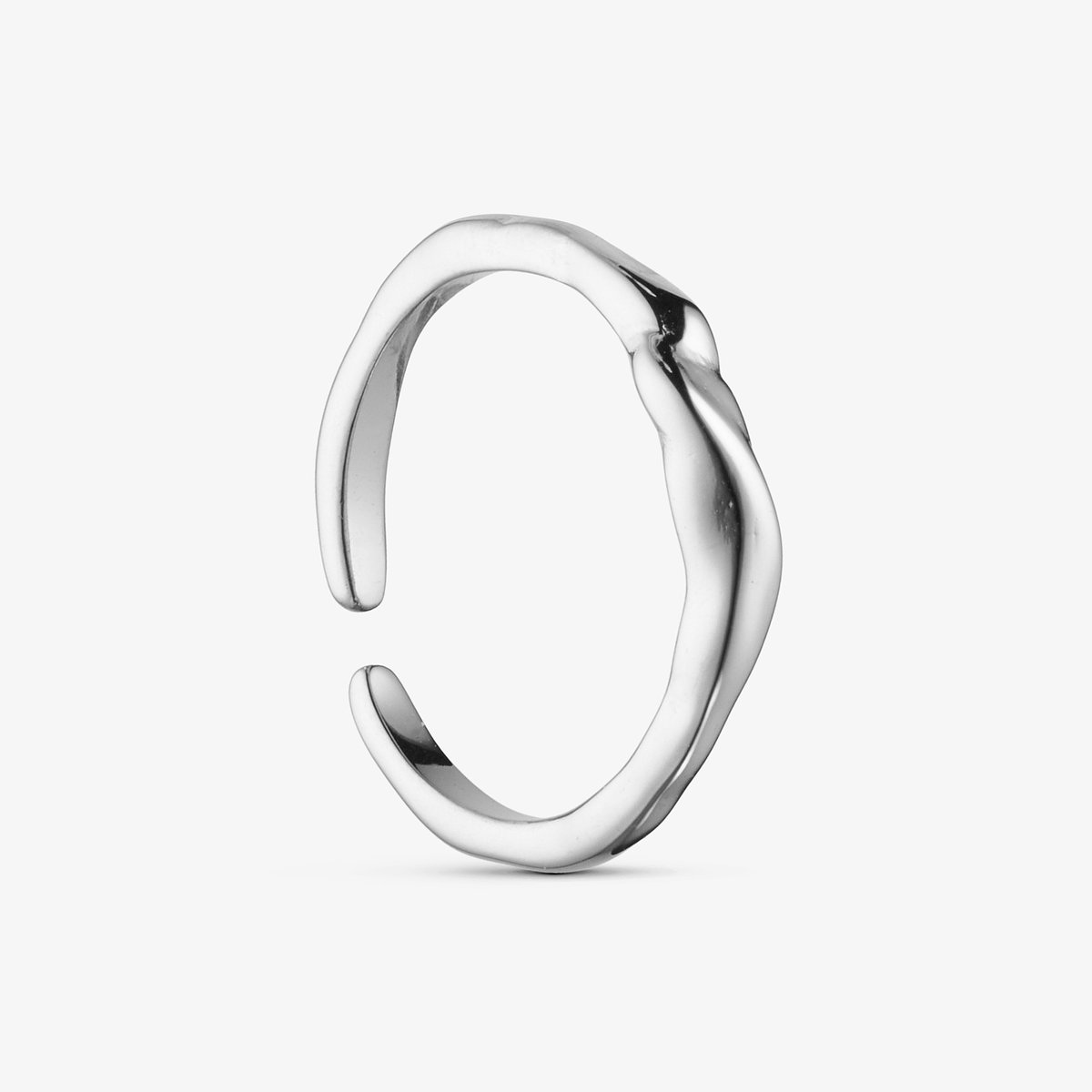 Wolff Jewelry - Rusty - Ring - Zilverkleurig - Verstalbare - Minimalistische - Vintage - Waterproof - Dames - Cadeau - dochter - vrouw – vriendin – moeder - verjaardag