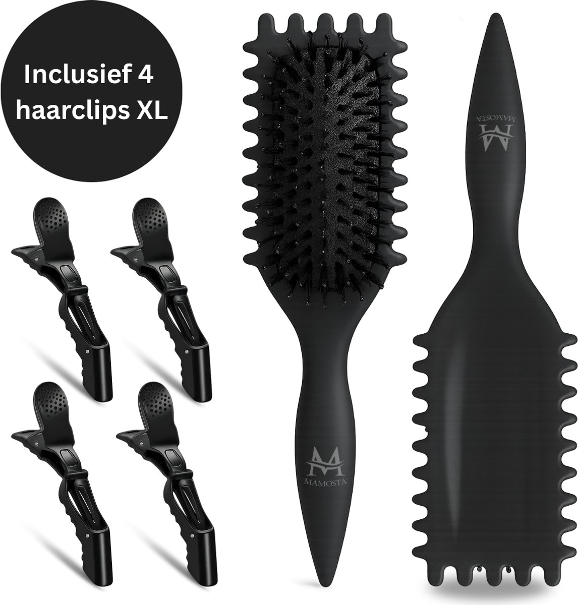 Mamosta® Curl Defining Brush - Krullen Borstel - Define - Krullenborstel - Haarborstel - Anti Klit - Haarklemmen - Haarclip